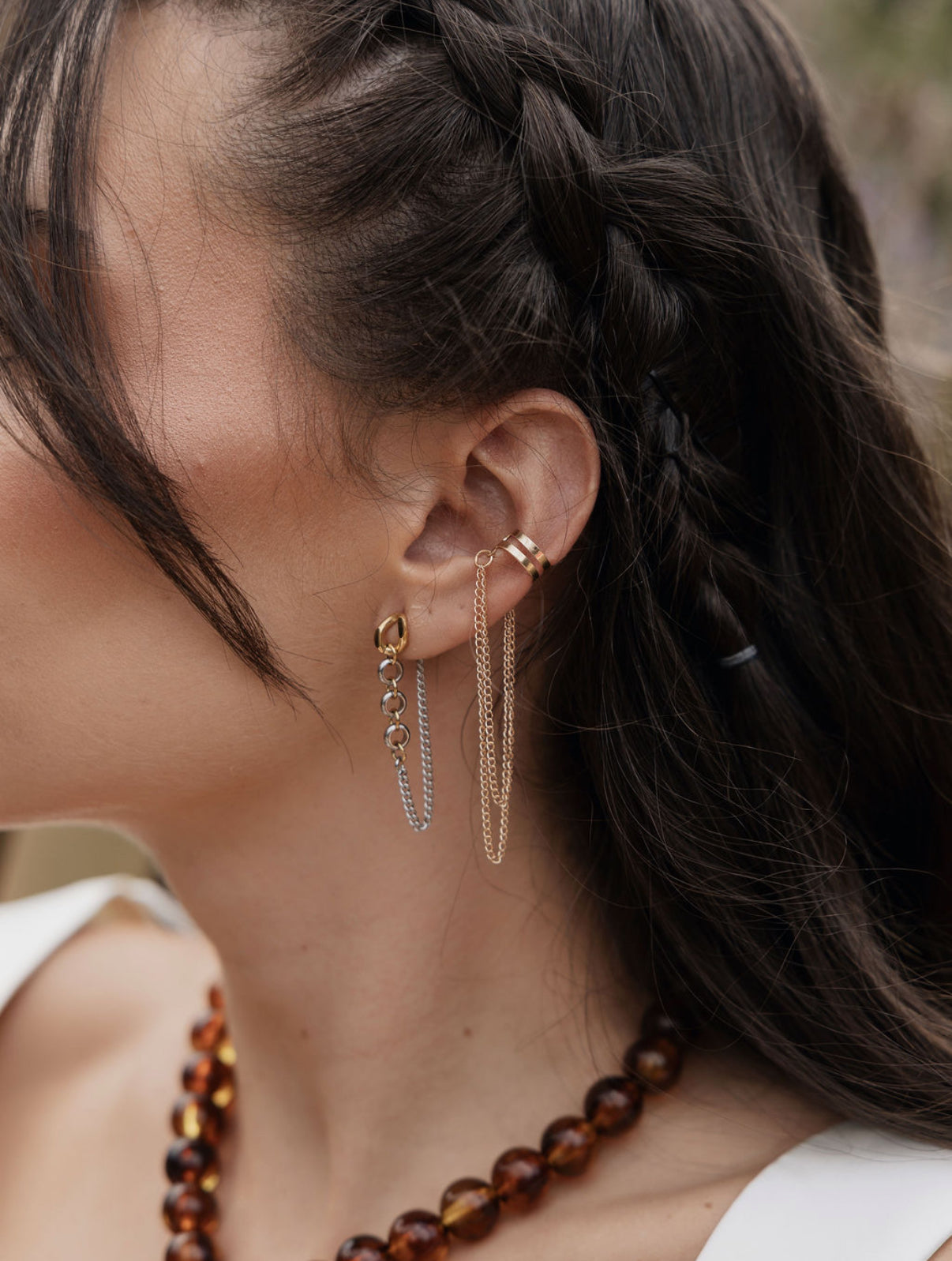 Piercing Cafuné dourado